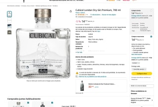 Cubical London Dry Gin Premium 700 ml por solo 14,15€
