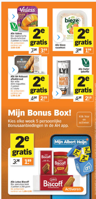 Albert Heijn Hamsterweken veel producten de 2de gratis