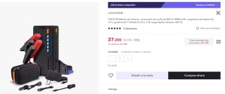 Tacklife Arrancador coche 800A 18000 mAh por 23,12€