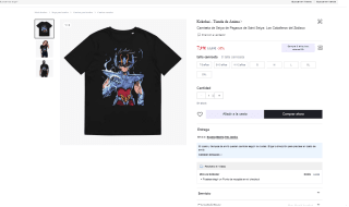 Camiseta de Seiya Pegasus Saint SeiyaLo s Caballeros del Zodiaco por 7,97€