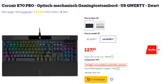 Corsair K70 Pro RGB QWERTY toetsenbord voor €127,90