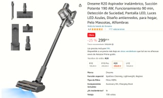 DREAME R20 - Draadloze steelstofzuiger voor €299 bij Amazon