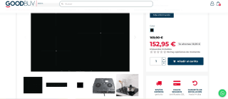 Placa Inducción, 3 Zonas, 60 cm, 7400W, 9 Niveles y Función Booster, Control Táctil marca Schneider por 152,95€