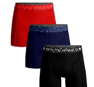 Muchachomalo heren boxershort 'Solid' 3- pack (verschillende sets) voor €19,95 bij Ibood
