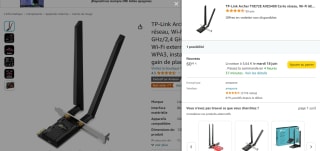 Carte WiFi TP-Link, WiFi 6E, PCIe, AXE5400, Archer TXE72E à 60,49€