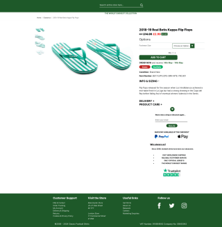 Chanclas Real Betis Kappa 2018-19 a tan solo 3,59€