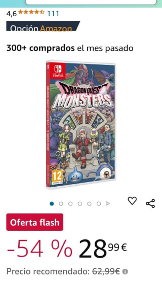 Dragon Quest Monsters El Príncipe Oscuro Nintendo Switch por 28,99€.