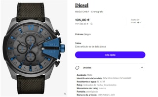 Reloj Cronografo Diesel MEGA CHIEF por 94.5€