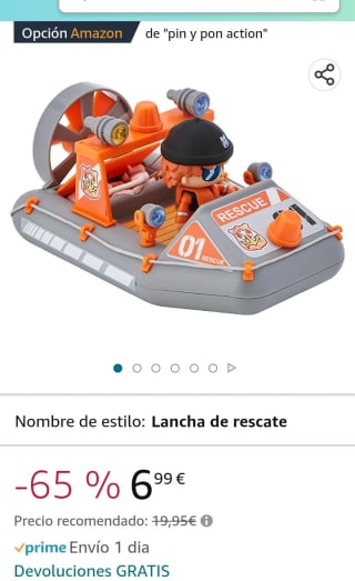 Pinypon Action Lancha de Rescate de Policía por 6,99€.
