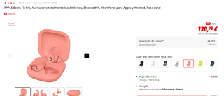 Auriculares inalámbricos Beats Fit Pro por 128,75€