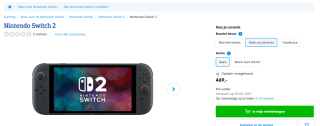 Nintendo Switch 2 voor €469 bij coolblue