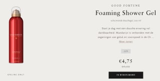Rituals GOOD FORTUNE Foaming Shower Gel voor €4,75 bij Rituals