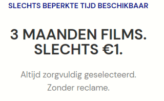 Kijk 3 maanden film voor €1 bij Mubi.com
