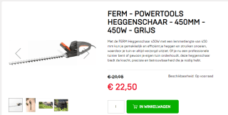 FERM Heggenschaar 450W voor €22,50 bij Dagknaller