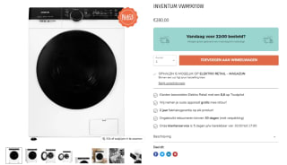 Inventum VWM9010W wasmachine voor €280 bij Elektroretail