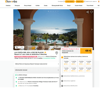 LA COSTA DEL SOL A PIE DE PLAYA Resort 4* con vista al Atlántico 3 Noches desde 68€