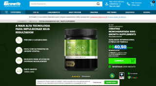 Creatina da Growth Supplements Monohidratada de 100g - R$ 40,50