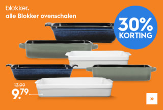 30% korting op alle Blokker ovenschalen