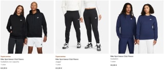 Nike 20% descuento en conjuntos Fleece