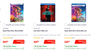 2+1 gratis op Film en muziek bij Bol.com