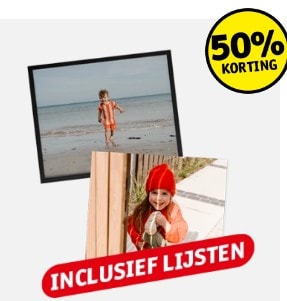 50% Korting op fotovergrotingen, inclusief lijsten bij Kruidvat