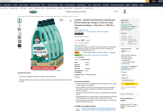 Pack 4 x 1.200ml = 4,8L Sanytol por tan solo 8,52€