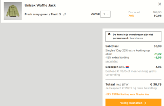 Waffle jack fresh army green voor €39,76 bij G-Star