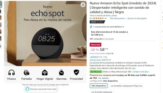 Recopilación Nuevo Amazon Echo Spot (modelo de 2024) | Despertador inteligente con sonido de calidad y Alexa por 58,67€