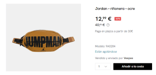 Riñonera Nike Air Jordan Jumpman por 12.99€