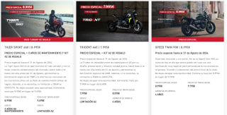 Hasta 2500€ descuento motos Triumph