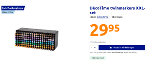 DécoTime twinmarkers XXL-set voor €29,95 bij de Action