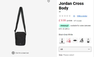 Keep a Nike Jordan cross body bag as low as £9.99 from Footlocker