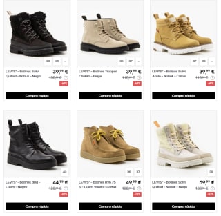 Calzado Levis desde tan solo 19,99€