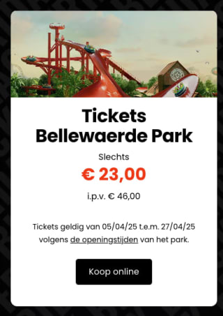 50% korting op alles bij Bellewaerde