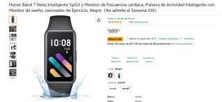 Smartwatch Honor Band 7 a $890 en Amazon