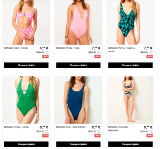 Liquidación hasta 90% descuento ETAM ropa de baño y ropa a precios de locura