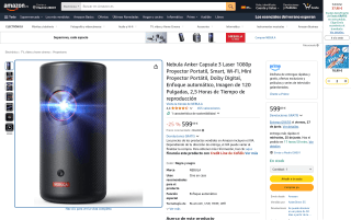 Proyector Nebula Anker Capsule 3 Laser por 599,99€