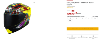 Casco Suomy TRACK-1 - CHIEFTAIN - Negro / Amarillo por 171,63€
