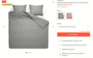 Cinderella katoenen dekbedovertrek lits-jumeaux (240x220 cm) voor €76,69 bij Wehkamp