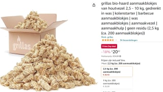 Grillas bio-haard aanmaakblokjes 10 kg voor €20,42 bij Amazon.nl