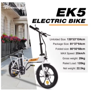Evercross Tech Ek5 Elektrische Fiets, 250W voor €302,51 dmv code bij Aliexpress