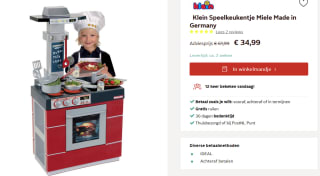 Miele Compact keukentje inclusief accessoires voor €34,99 bij Otto