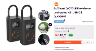 2 Stuks QiCYCLE N2 Elektrische fietspomp, mini-compressor voor €49,95 bij Ibood