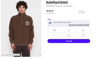 Forro Polar para Hombre Redefined Rebel RRLAWSON por 18.5€