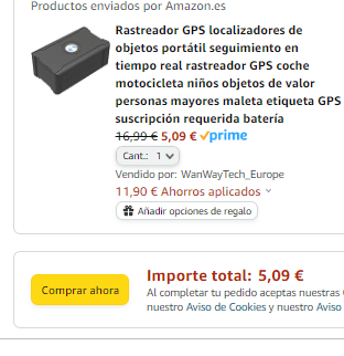 Rastreador GPS localizadores de objetos por 5,09€