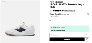 Schoenen New Balance RC42 wit zwart voor €49,95 bij Zalando