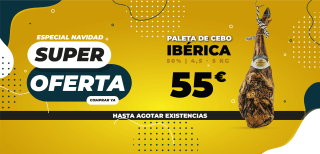 Paleta de cebo ibérica (4'5 a 5 kg) (50/75%). Sólo hasta fin de existencias