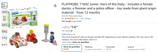 Playmobil Alledaagse helden (71692) voor €14,08 bij Amazon FR