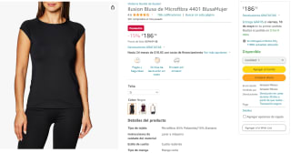 Descuento Amazon: Blusa Ilusion Microfibra 4401 por $186