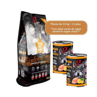 ALPHA SPIRIT Multiprotein (12 kg + 2 Latas) Alimento Completo en Pienso Seco para Perros por solo 42,64€